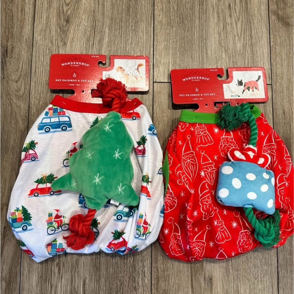 Wondershop Festive Pet Pajama Set - Red, White, and Green